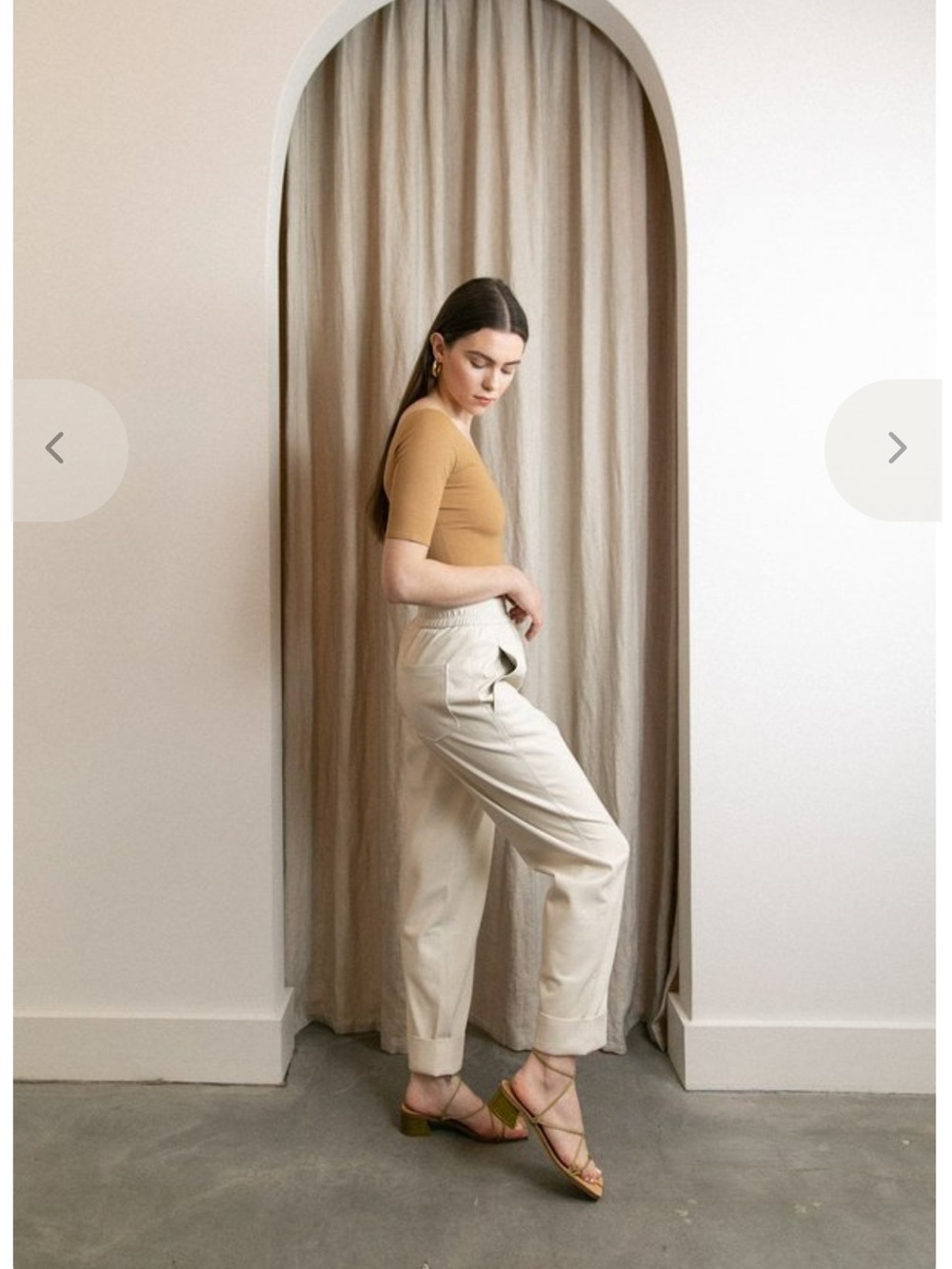 Nanushka Selah Harem Pants in cream